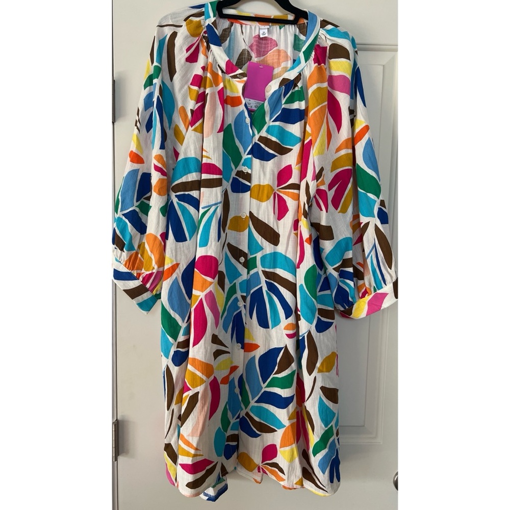 Tabitha Brown Multicolor Leaf Print Women's Top